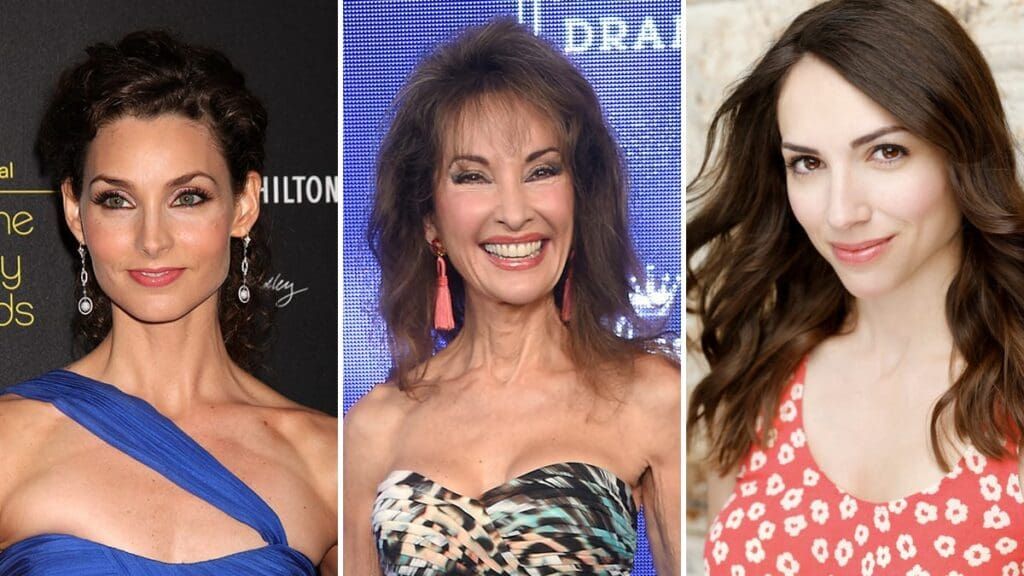 The Kane Women of ‘All My Children’ Reunite on ‘The Locher Room’: Susan Lucci, Alicia Minshew and Eden Riegel Alicia Minshew, Susan Lucci, Eden Riegel, All My Children, The Locher Room