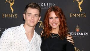 Soap Stars Courtney Hope and Chad Duell Wear Red for their Steampunk Themed Wedding Chad Duell, Michael Corinthos, General Hospital, GH, #GH, Port Charles, Courtney Hope, Sally Spectra, The Young and the Restless, Y&R, #YR, Young & Restless, Genoa City