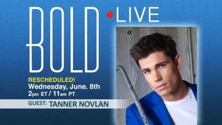 Tanner Novlan to Guest on ‘BOLD Live’ (UPDATED) Tanner Novlan, John "Finn" Finnegan, The Bold and the Beautiful, Bold and Beautiful, Bold & Beautiful, B&B, #BoldandBeautiful