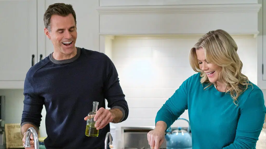 Cameron Mathison, Alison Sweeney, Carrot Cake Murder: A Hannah Swensen Mystery, Hallmark Movies & Mysteries