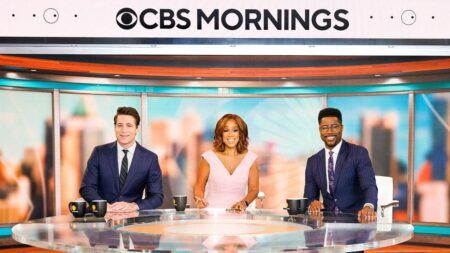 ‘CBS Mornings’ Tops ‘Good Morning America’ and ‘TODAY’ Among Total Viewers Tony Dokoupil, Gayle King, Nate Burleson, CBS Mornings, CBS News, #CBSMornings