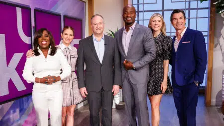 Sheryl Underwood, Natalie Morales, Second Gentleman of the United States Douglas Emhoff, Akbar Gbajabiamila, Amanda Kloots, Jerry O’Connell, The Talk, #TheTalk, CBS