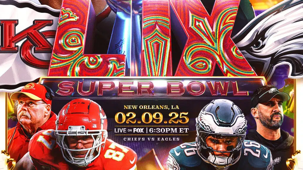 Super Bowl LIX, NFL, FOX, Super Bowl, Kansas City Chiefs, Chiefs, Philadelphia Eagles, Eagles, Patrick Mahomes, Jalen Hurts