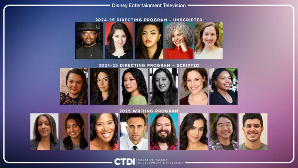Disney Entertainment Television Unveils 2024-2025 Directing and 2025 Writing Program Participants Top row, from left: Roger Melvin, Ana Breton, Jaclyn Amor, Tiana Gandelman, Dara DiGerolamo Middle row, from left: Kate Sullivan, Karla Braun, Kelly Yu, Sarah Smith, Ashley Williams, Shawn Pipkin-West Bottom row, from left: Fatima Eldigair, Ananya Hegde, Andrina Smith, Monib Abhat, Mike Carreon, Neda Davarpanah, Jason Cho, Alie Turfe