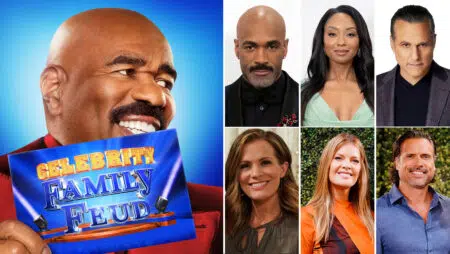 ‘Celebrity Family Feud’ Air Date Revealed For Matchup Between Cast Of ‘General Hospital’ vs. Cast Of ‘The Young and the Restless’ Celebrity Family Feud, Steve Harvey, Donnell Turner, Tanisha Harper, Maurice Benard, Melissa Claire Egan, Michelle Stafford, Joshua Morrow
